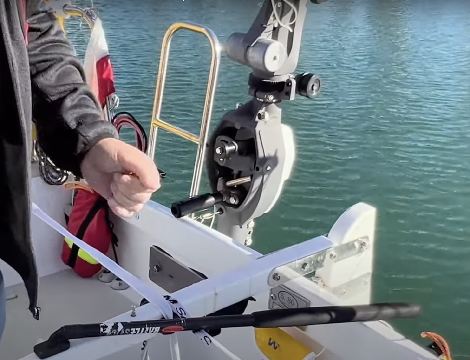 Rudder and wind vane